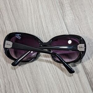 Women's Cole Haan Sunglasses Black Round Oval